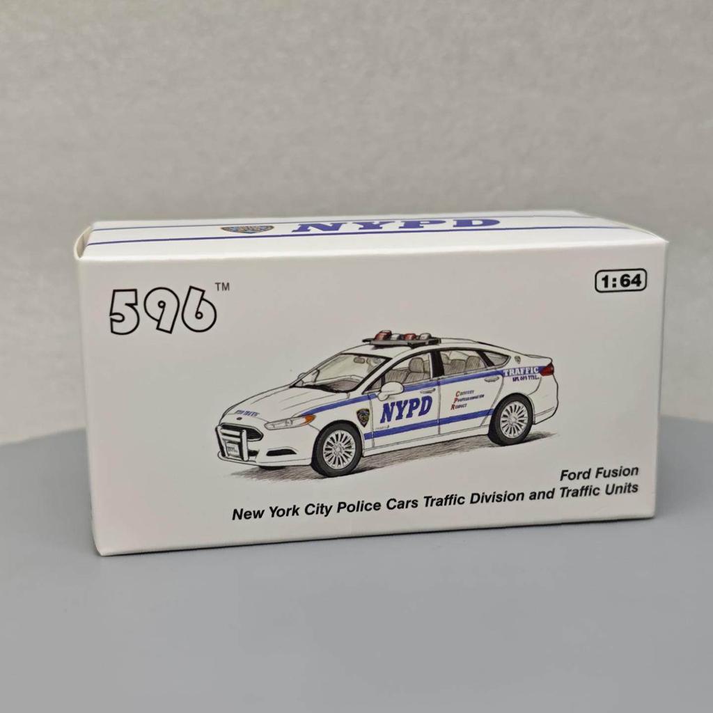 596 1:64 Mondeo TLC Police NYPD Simulation Alloy Mini Car Model Hobby of Collecting Toys and Gifts Decoration
