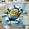 The Minions Breaking Through The Wall Blanket Is Suitable for Beds and Various Other Occasions, Making It A Perfect Gift.