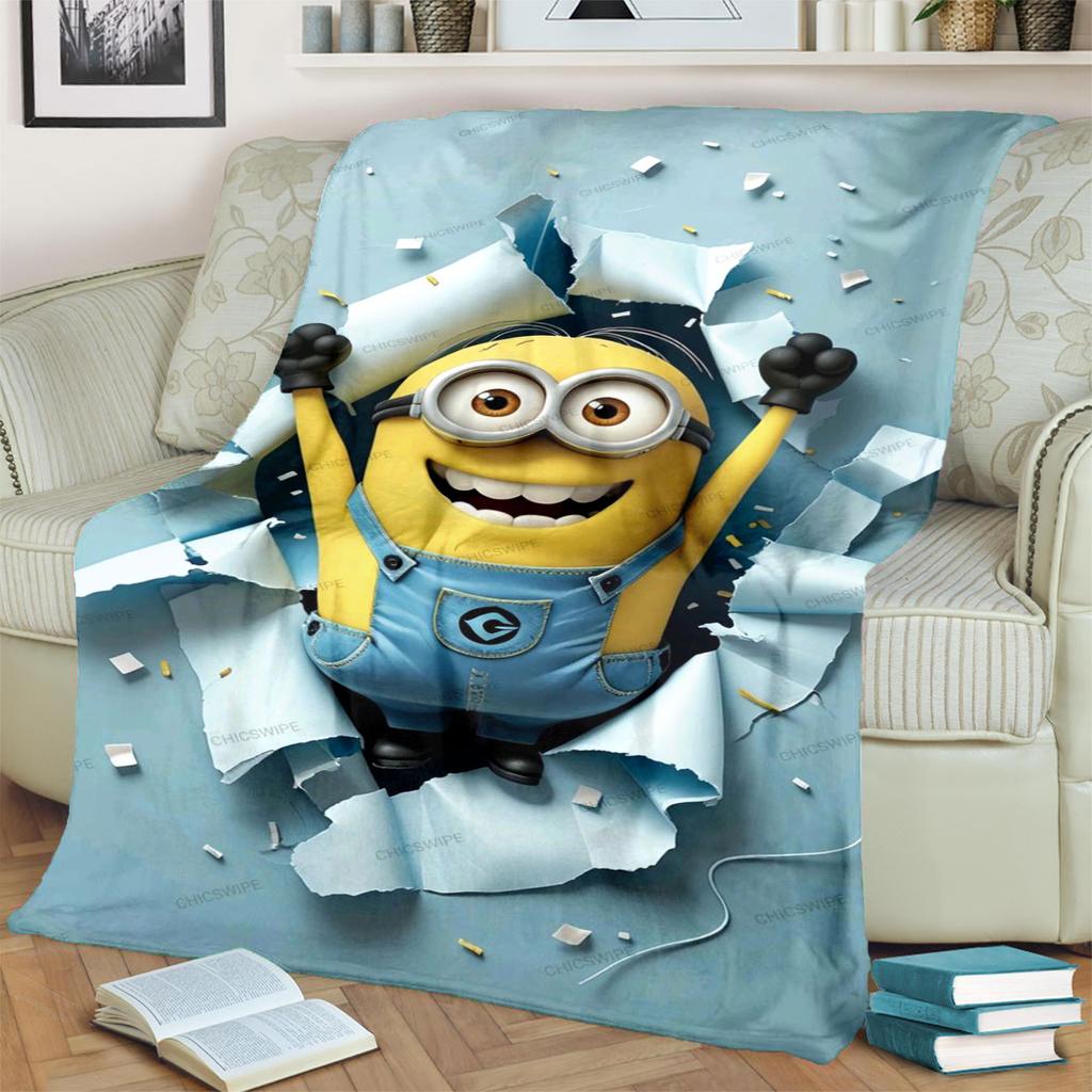 The Minions Breaking Through The Wall Blanket Is Suitable for Beds and Various Other Occasions, Making It A Perfect Gift.