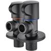 Valvola ad Angolo in Ottone Nero Valvola di Controllo Acqua Valvola a Gomito Rubinetto Bagno Valvola Acqua 1/2*1/2 Valvole ad Angolo Nere
