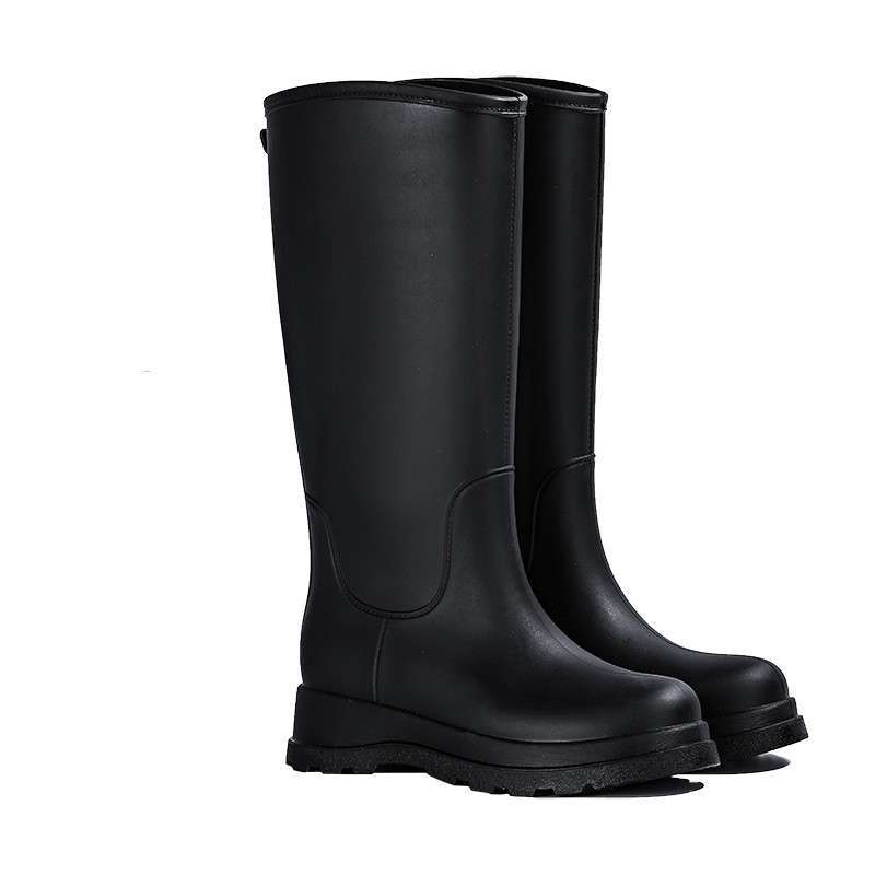 Japonské vysoké holínky dámská móda svrchní oděv protiskluzové, vodotěsné a oděruvzdorné integrované gumové boty kuchyňské dlouhé holínky měkká podrážka