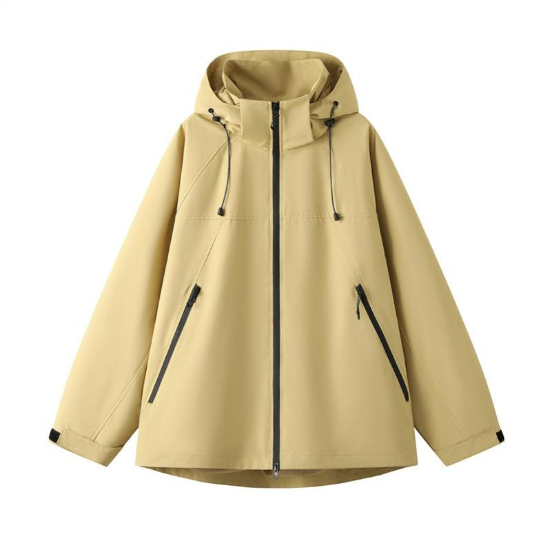 Jacket for Men and Women with The Same Outdoor Windproof and Waterproof Hooded Mountaineering Suit Spring and Autumn Single-stroke Jacket Jacket