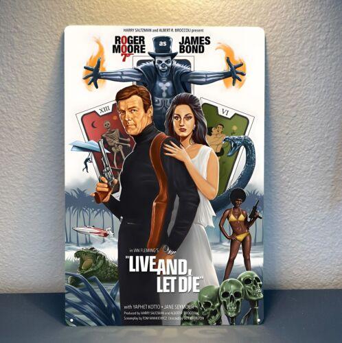 Bond Live And Let Die Movie Metal Poster Collectable Tin Sign 20x30cmAluminum 20x30cm(7.8x11.8inch)