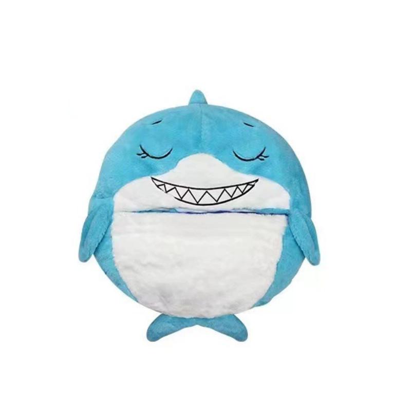 Cartoon Owl Shark Unicorn Panda Pattern Foldable Flannel Children Bag Sleeping