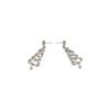Gold Rhinestone Dangle Earrings Zinc Zinc Alloy Christmas Earrings Trendy Christmas Tree Earrings  Girl