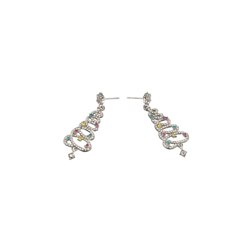 Gold Rhinestone Dangle Earrings Zinc Zinc Alloy Christmas Earrings Trendy Christmas Tree Earrings  Girl