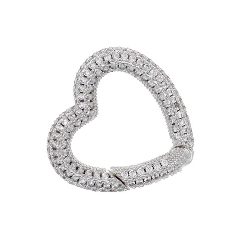 Cubic Zirconia Clasp Hook for Handmade Necklace Jewelry Making Supplies Gold/Silver Plated Brass Geometric Connector