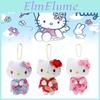 Adorable Plush Doll Keychain With Japanese Kimono Design In Multiple Colors