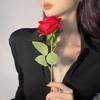 Rosa Artificiale, Singola Rosa di Velluto, Bouquet Finto, Decorazione per la Casa, Composizione Floreale da Tavola, Decorazione con Fiori Secchi