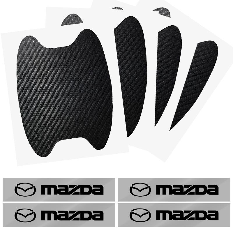 Car Door Sticker Carbon Fiber Scratches Auto Handle Protection Film For Mazda 3 6 CX5 2 CX3 CX9 MX5 RX8 Axela Demio MS CX5 2 Axela Demio Atenza MS GJI