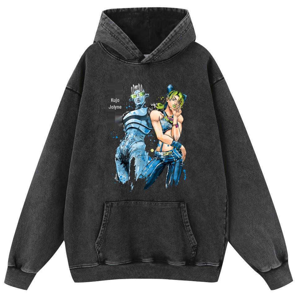 Retro Used Reine Baumwolle JOJO's Bizarre Adventure Hoodie Unisex