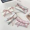 Quilted Bow Flip Pencil Bag Change Bag Women's Portable Storage Bag Multifunctional Student Stationery Box
