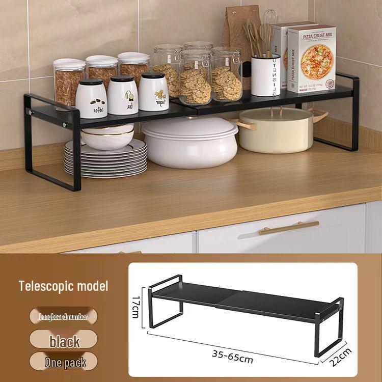 Retractable Layered Storage Shelf - Nail-Free Iron Organizer for Dorms