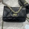 2025 Neuer Stil Rindsleder Ring-Gitter Ketten Tasche Kleine Quadratische Wolke Einzel-Schulter Cross-body Handtasche Damen