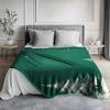 1pc Vintage Style Flannel Throw Blanket with Cedar & Snowflake Print,  Polyester Fabric, All-Season Cozy Warm Soft Blanket