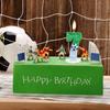 7pcs Birthday Number Candles White Soccer Number 0-9 Birthday Candles for Cake Topper for Kids Adults Party Anniversary Supplies