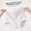 Ladies Spring and Autumn Cotton Long Crotch Antibacterial Crotch Pregnancy Support Belly High Waist Triangle Briefs