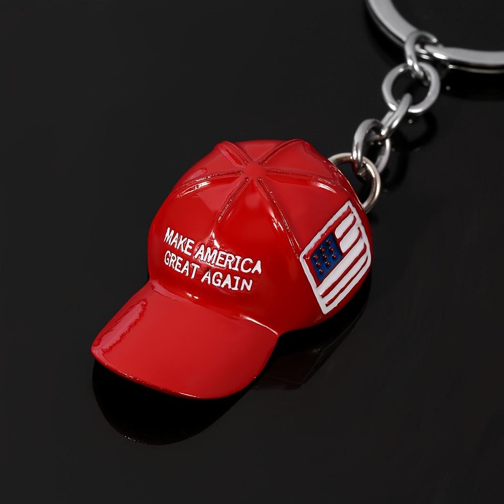 1pc Red Hat Men's Hip Hop Keychain, Fashion Player Cool Keychain Accessories Gift for Daily Wear