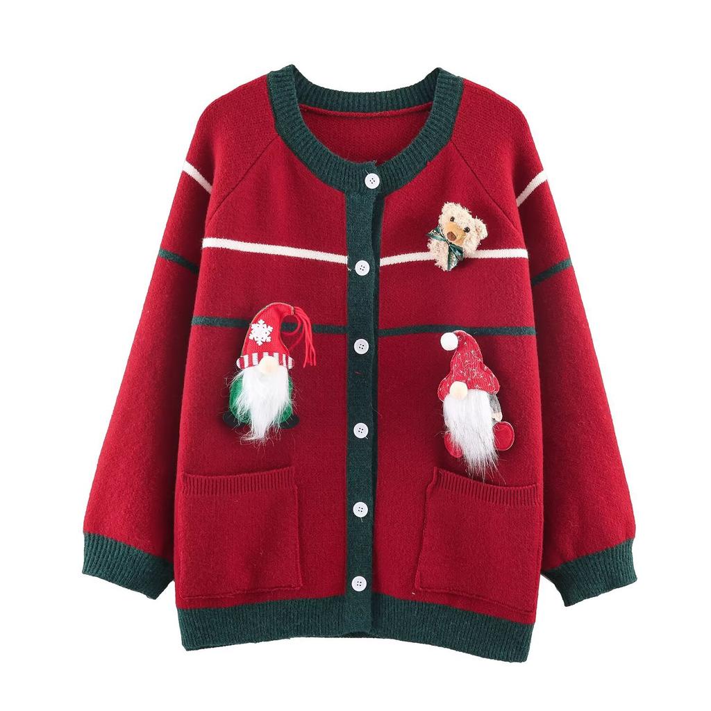 European and American Style, New Women's Clothing, Foreign Style, Fashionable, Casual, Versatile Fashion, Christmas Cardigan