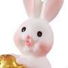 Statue, Little Bunny Figurine, Resin Sculpture for Home Holiday Decoration
