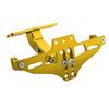 GREENBEAN Motorcycle License Plate Fender Tilt Holder, Adjustable Angle, Machined Aluminum with LED Light, Gold