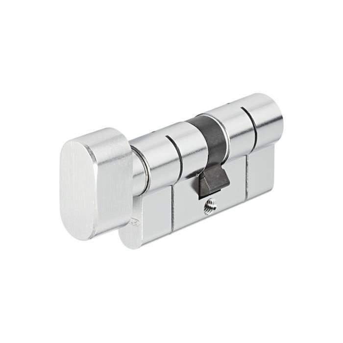 Cylindre de porte d6 35x35mm - abus - anti-casse - blanc - niveau de sécurité 6 - 3 clés
