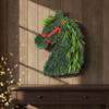 Horse Head Wreath Christmas Horsehead Decor Artificial for Homeowners, Decorators,