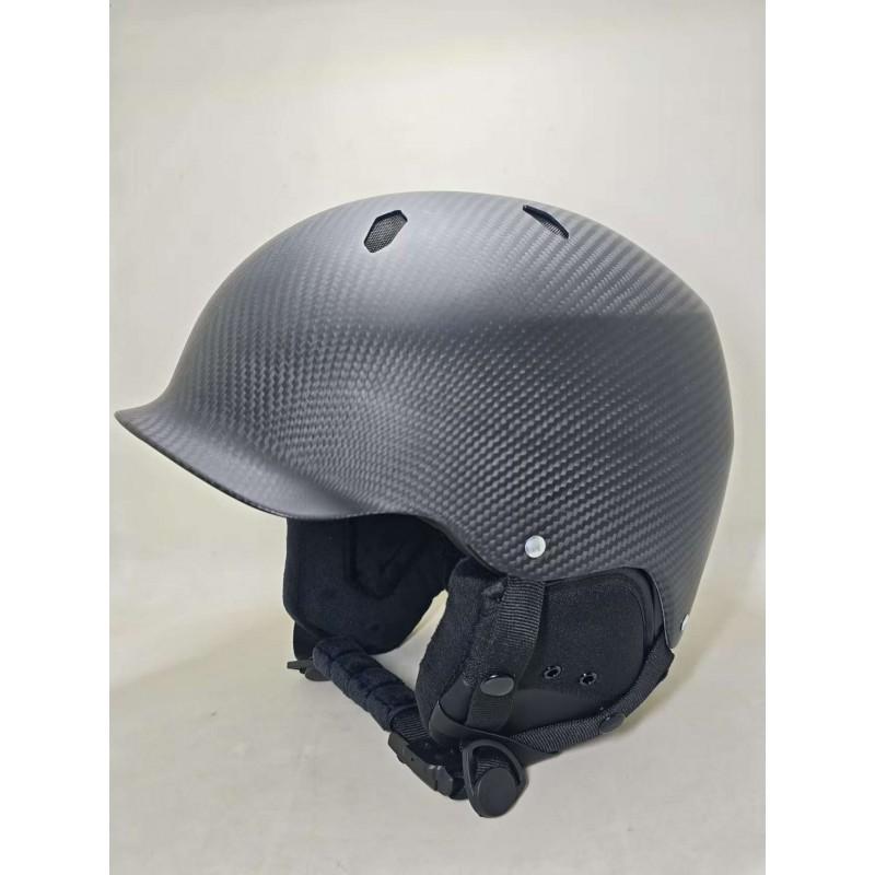 Adult Ski Helmet With Carbon Fiber Matte Finish EPS PC Construction Snowboarding Alpine Skiing