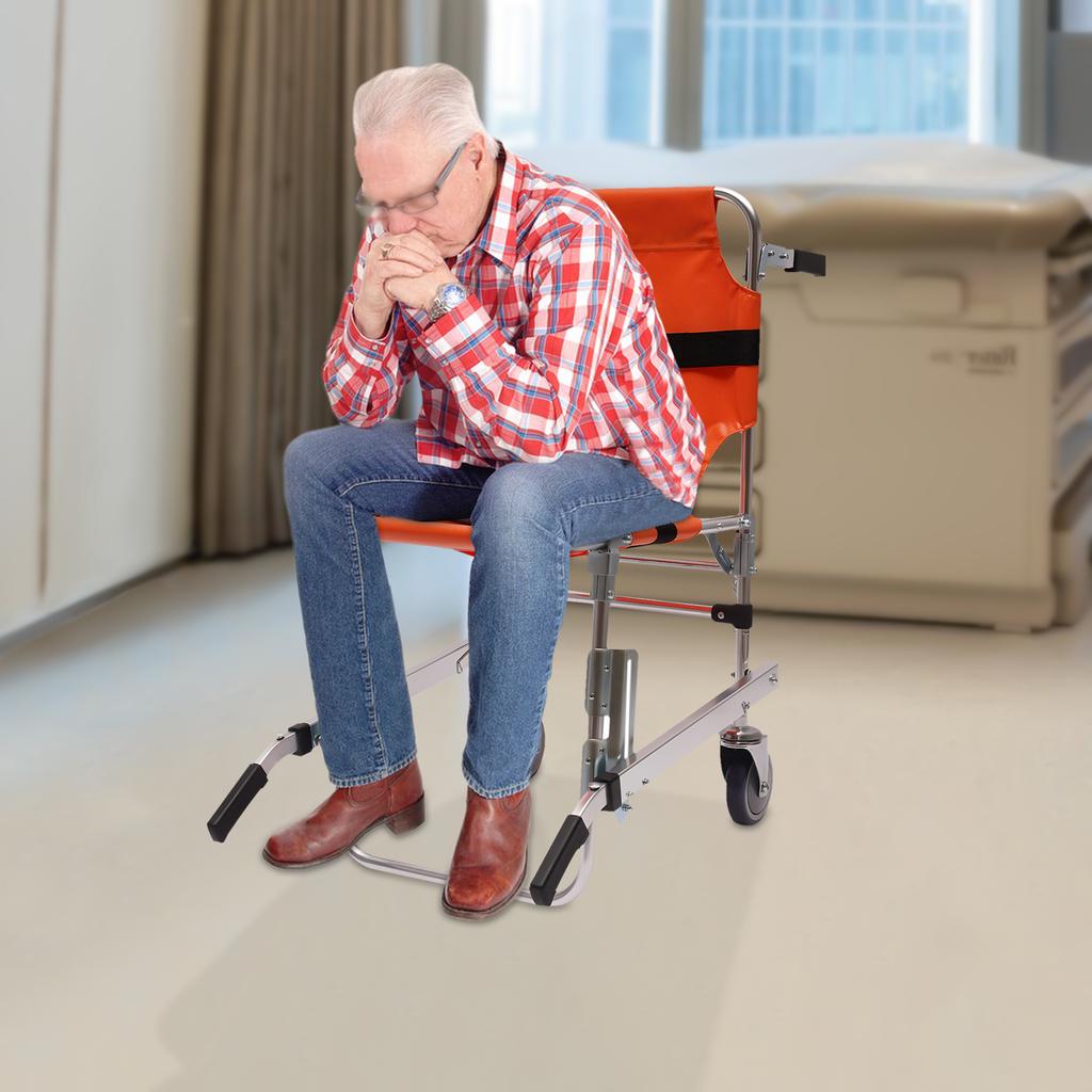 Stair Chair for Medical Emergency Evacuation 2 wheel Lift Fast Ship Orange