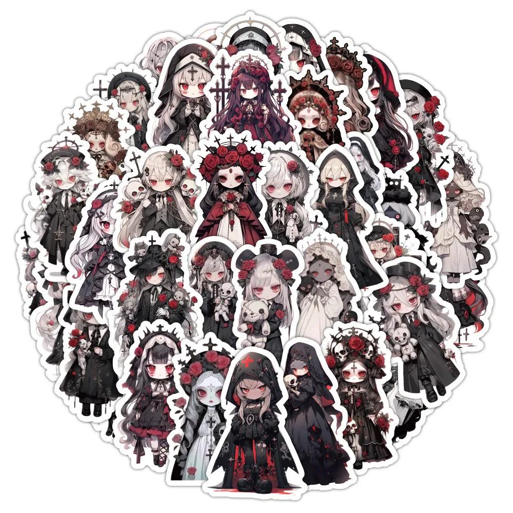 60PCS Dark-Style Little Lolita Stickers - Mysterious Cute Designs for Decorating Notebooks, Phones & More AnimeWorlds Store