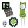 Golf Marker Magnet with Cap Green Marker and Fork Gift Box Included [Arena Leo] Clip, Set, (Green)
