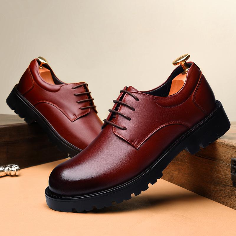 Men's 5CM Height-Increasing Genuine Leather Business Formal Shoes