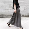 Summer Women's Casual Fashion Plus Size Loose Retro High-waisted Mid-length Skirt Female Pleated Skirt