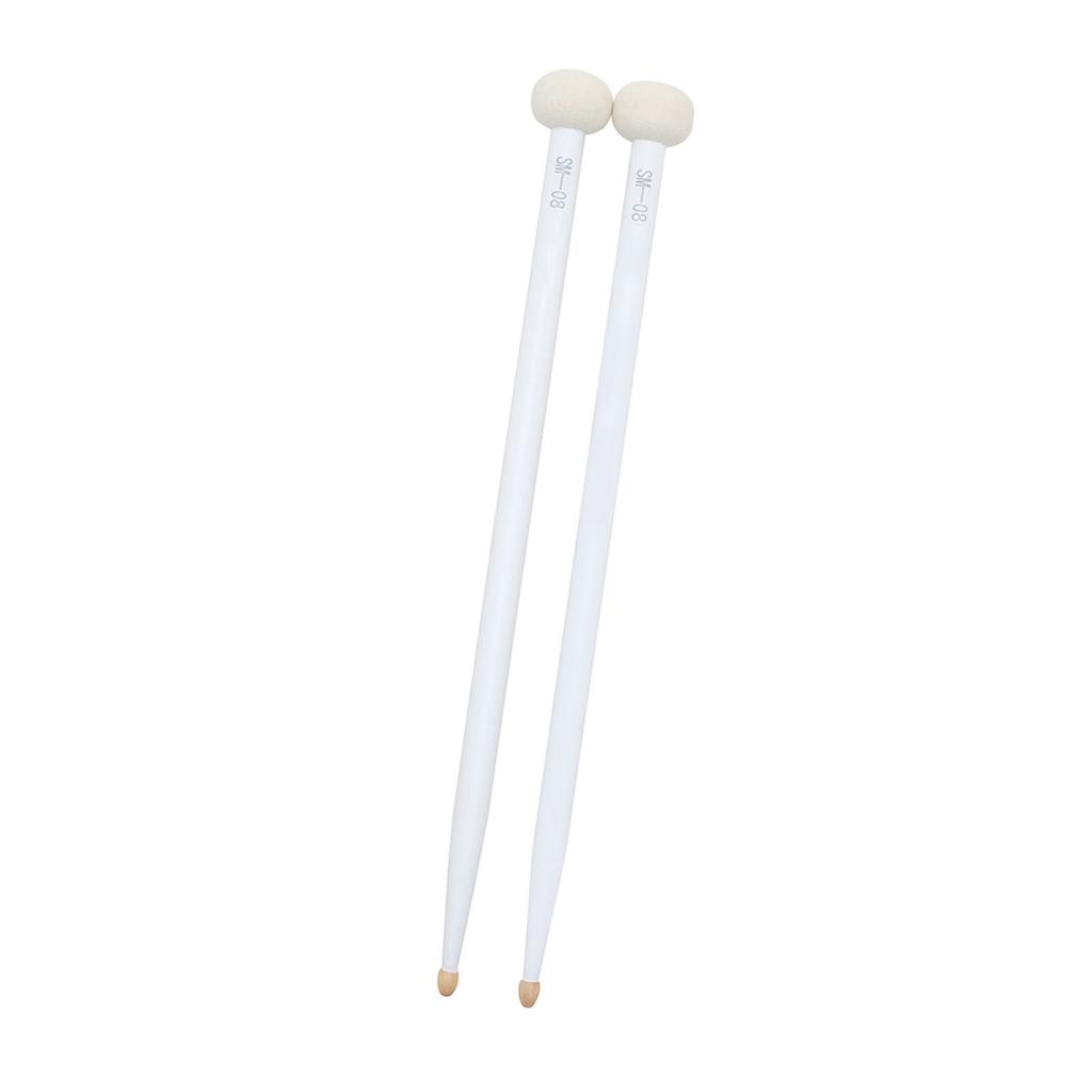 2pcs Drum Mallet Drum Stick Double Sided Drum Mallets Good Hand Feel Sticks Felt and Maple Tips Double Ended Drumsticks