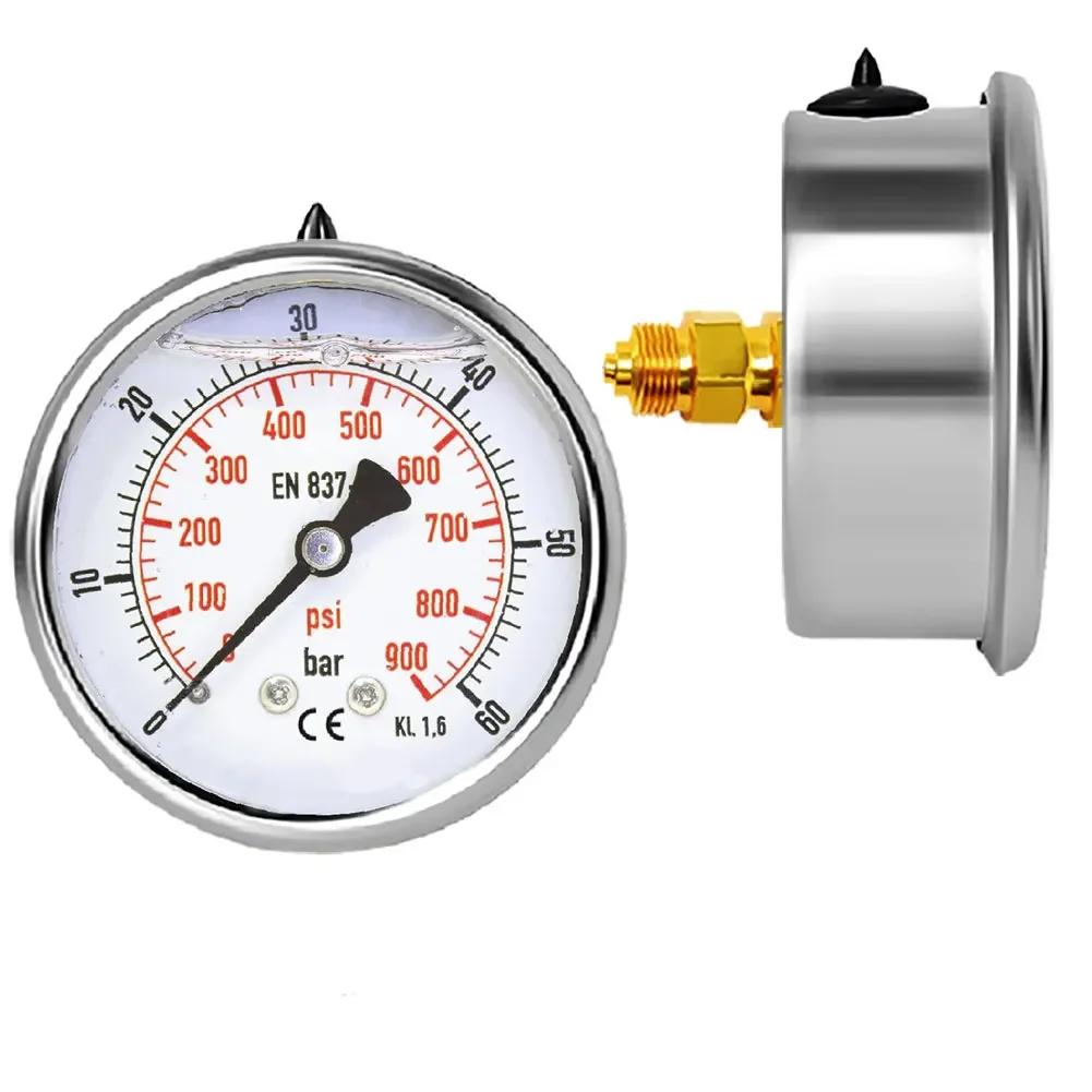 High Pressure Measurement Device Hydraulic Gauge 60mm Dial Accurate Measurement High Pressure Systems Hydraulic Applications