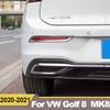 Für Volkawagen VW Golf 8 MK8 2022 ABS Auto Hinten Nebel Licht Abdeckung Trim Schwanz Foglight Lampe Rahmen Aufkleber Zubehör