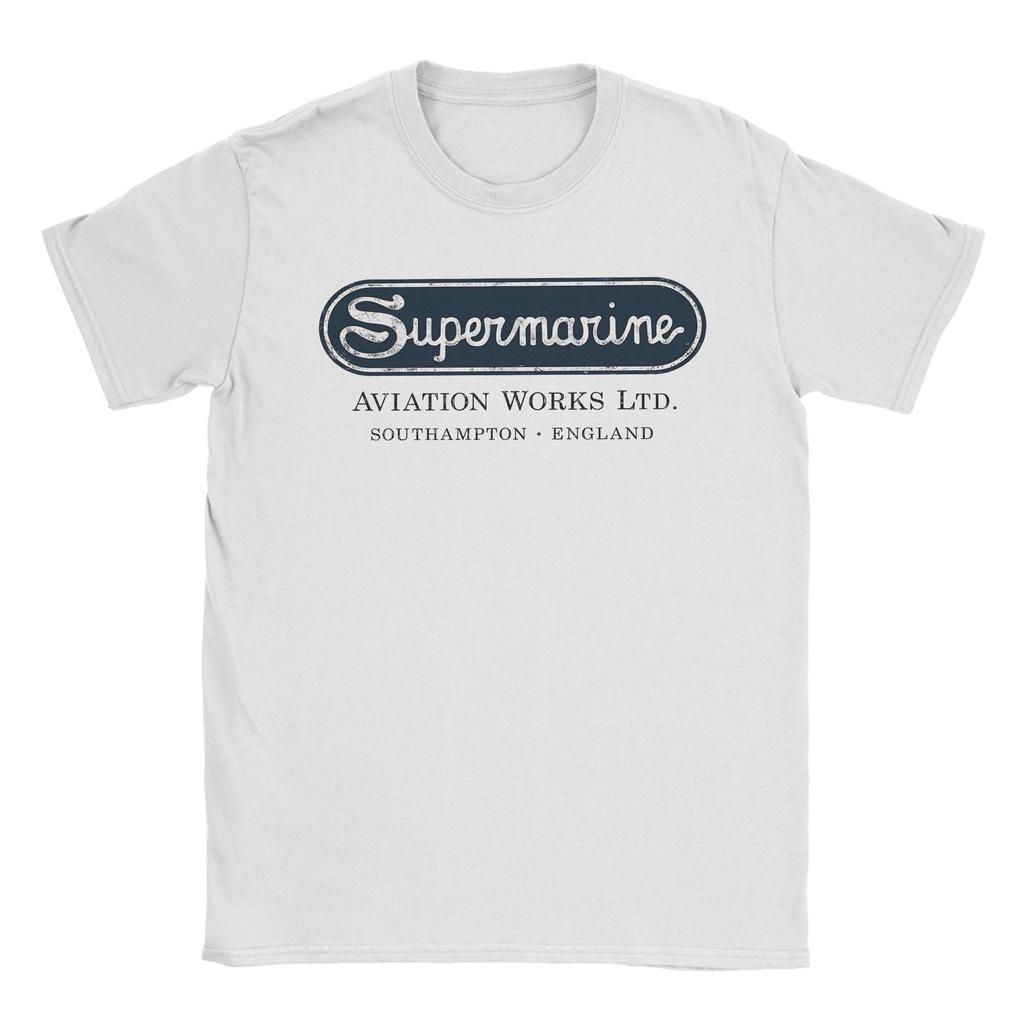 Supermarine Aviation Logo T-Shirt Sommer 100% Baumwolle T-Shirts für Männer Design T-Shirt Kurzarm Ästhetische T-Shirts