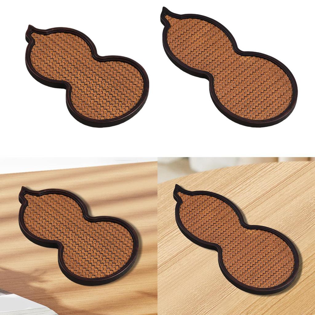 Chinese Stylish Tea Serving Tray Snack Serving Tray Gourd Shape Multiuse Storage Platter for Gift Family Dining Coffee Table