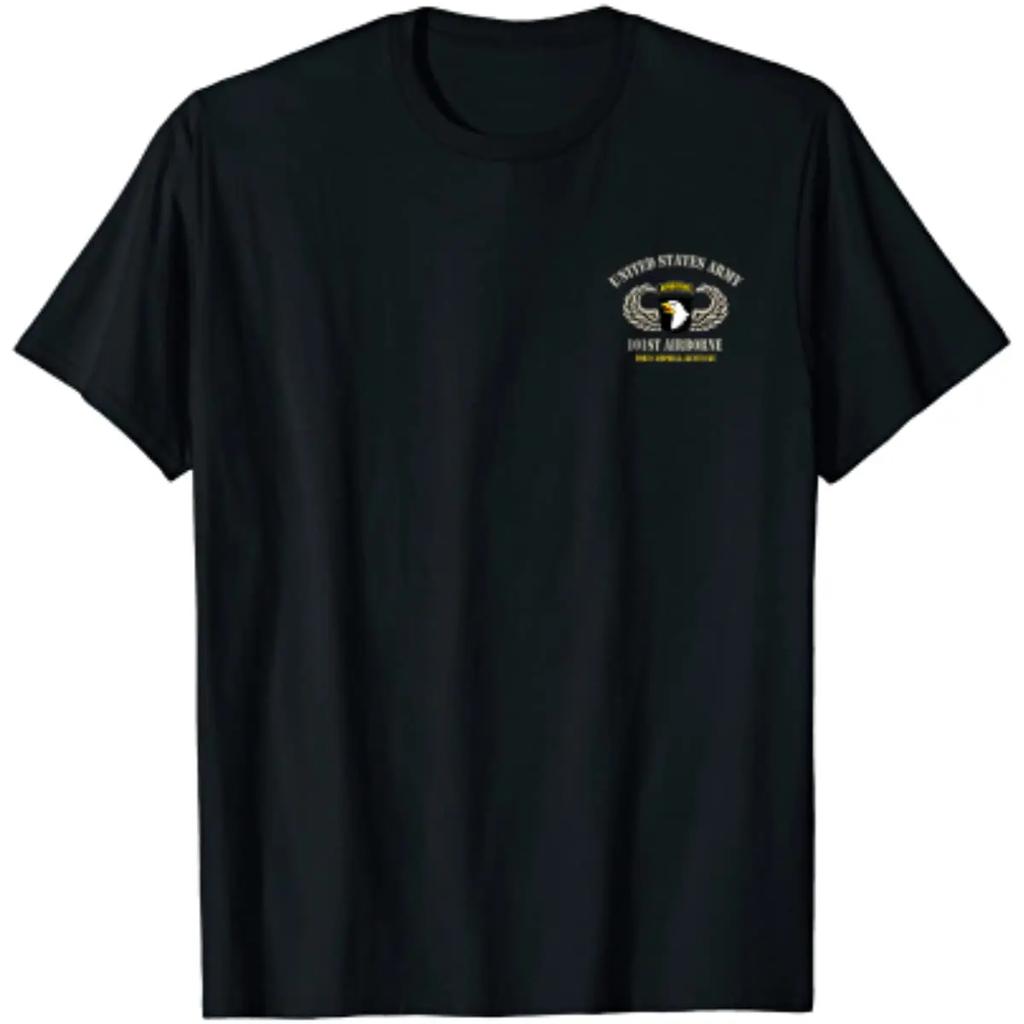 101. US-Luftlandedivision Fallschirmjäger Unisex T-Shirt Kurzarm Freizeit 100% Baumwolle Rundhals Sommer T-Shirt
