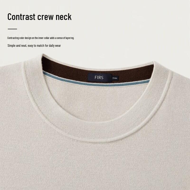 FIRS Men's Cashmere-Silk Blend Thickened Pullover Sweater