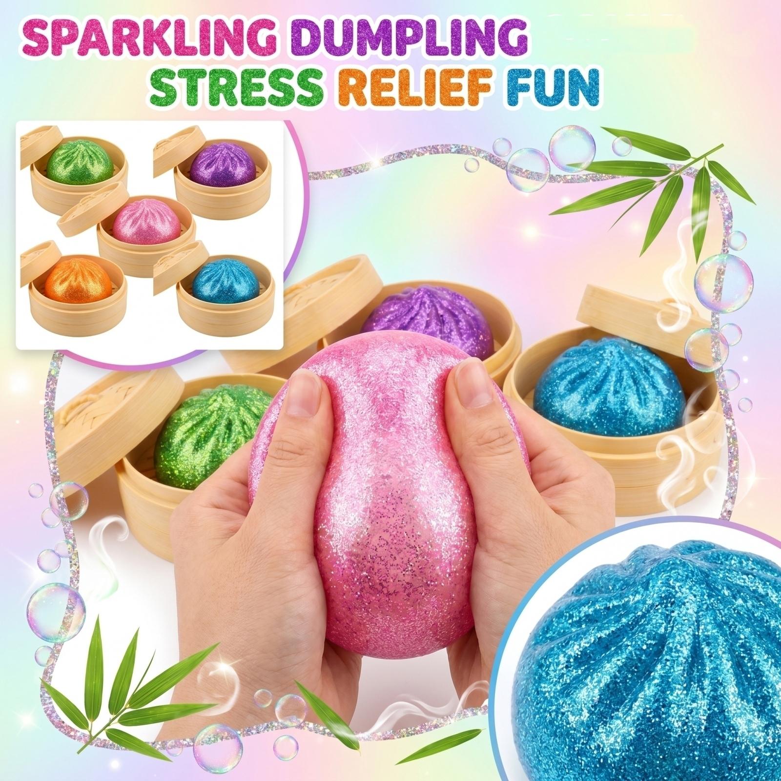 

Stress Relieving Toy, Glittery Colorful Bun Shaped Stress Ball, Bun Shaped Stress Toy Ball One Size синий
