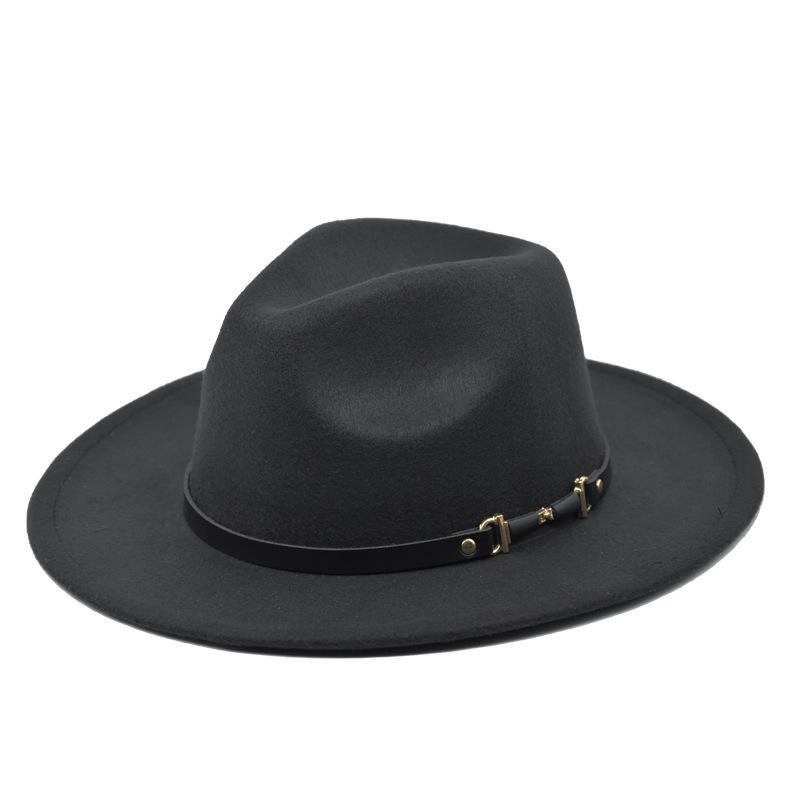 1 Pezzo Cappello Fedora alla Moda in Lana da Uomo Autunno Inverno a Tesa Larga Cappello Jazz Lana Sintetica da Donna Feltro Cappello Britannico