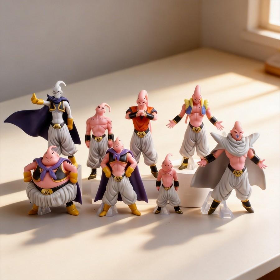 Dragon Ball Z Majin Buu Action Figure Set 9cm 8pcs Anime Collection Model Decoration Gift for Fans