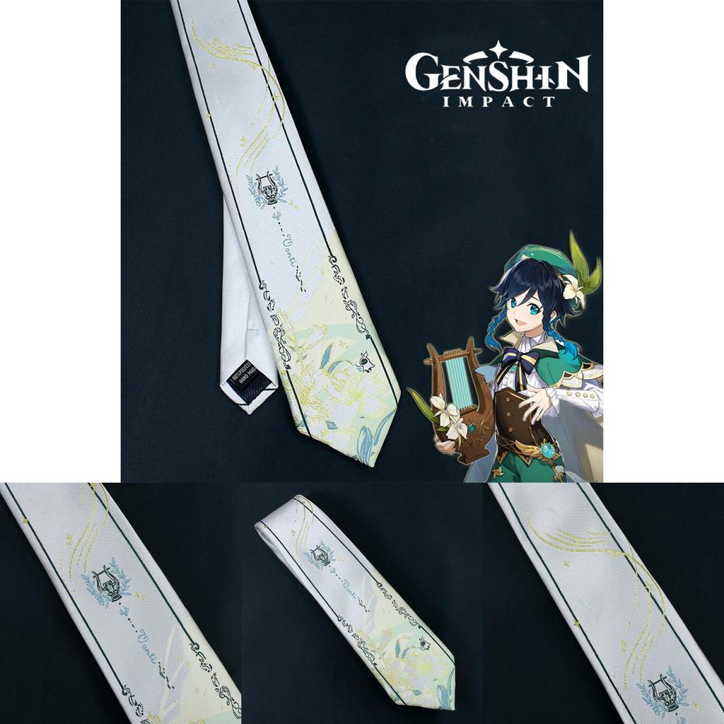 Genshin Impact Originalspiel Bard Windy Necktie Anime-Stil Krawatte für Jkdk Schulmode