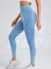Women's Seamless Yoga Pants - Sand Washed, Quick-Dry, Hip-Lifting, Tight-Fit, Sport Fitness Tights