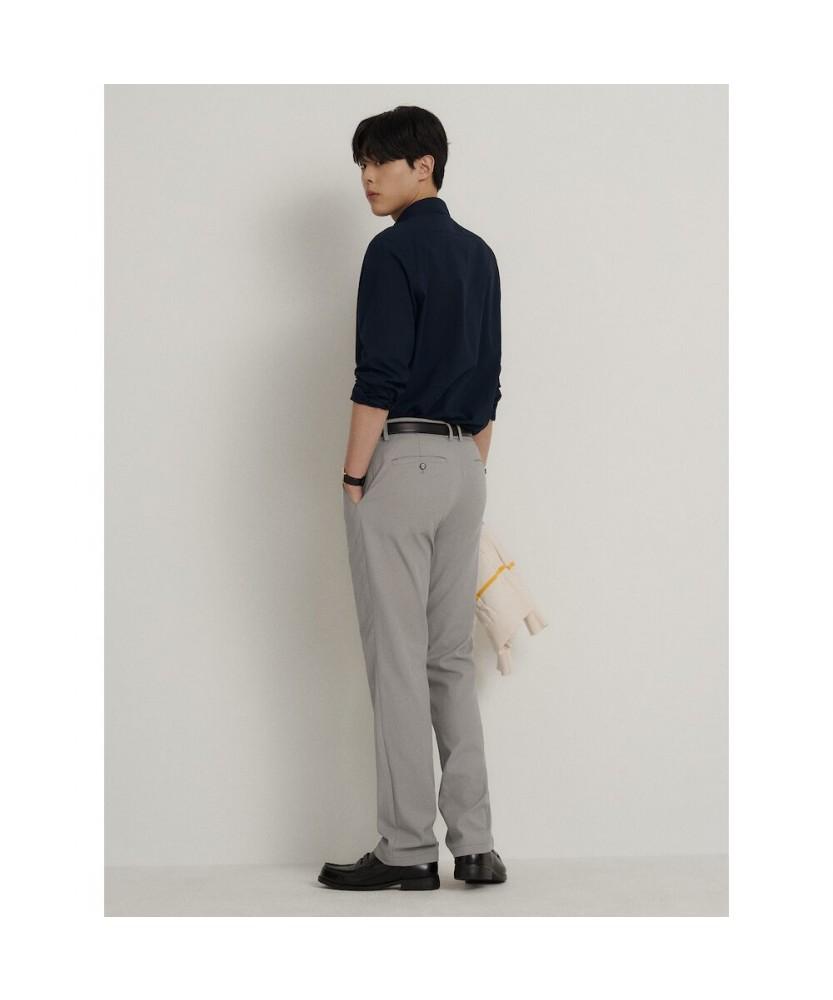 Binpolmen Linen Blend Oxford Standard Fit Pants Beige