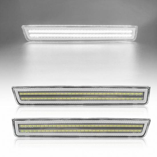 For 2015- Dodge Challenger Front Pair Bumper LED Side Parking Marker Lights
