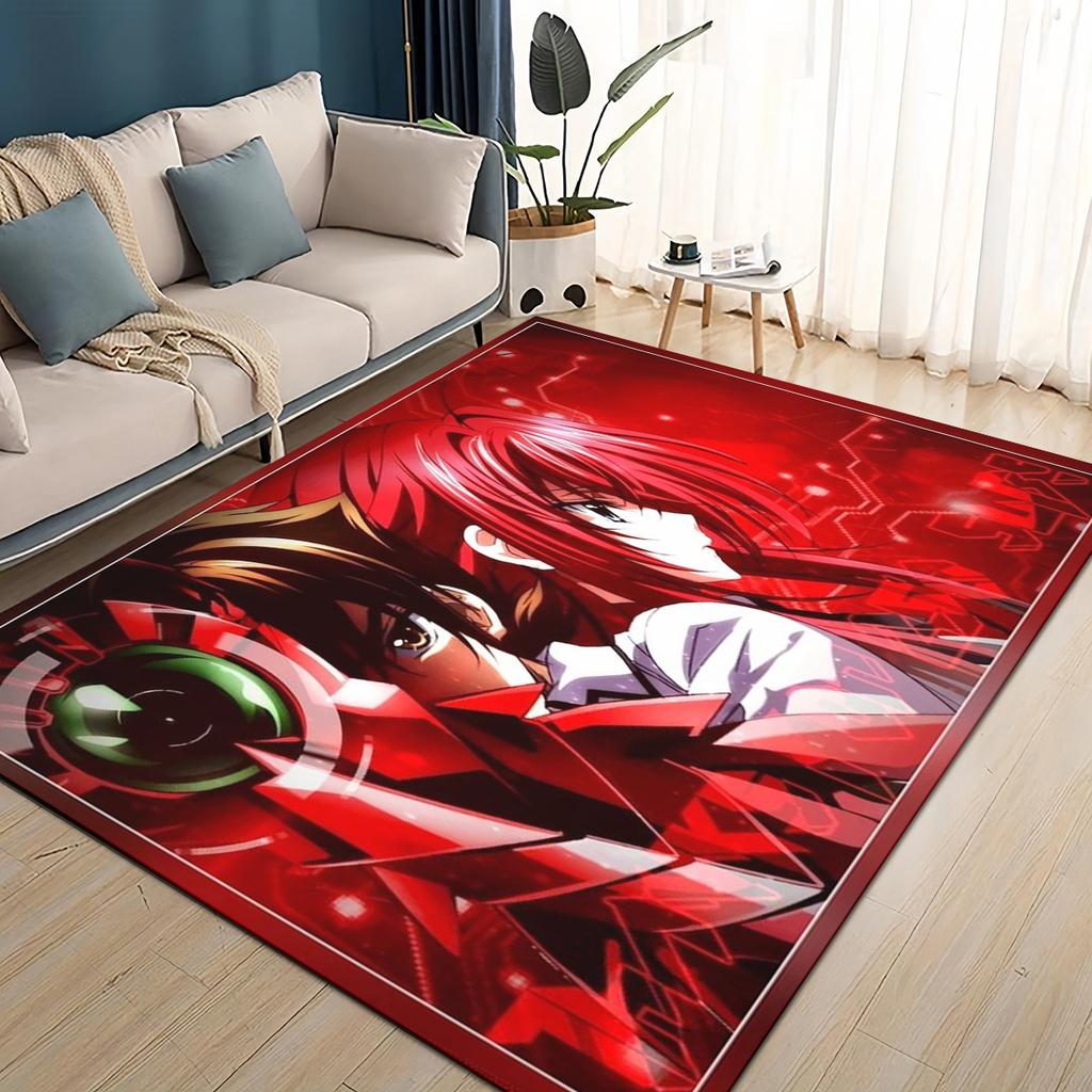 3D Cartoon High School DxD Sexy Girl Rias Akeno Asia Carpet Rug for Living Room Bedroom Home Sofa Decoration,Non-slip Floor Mat