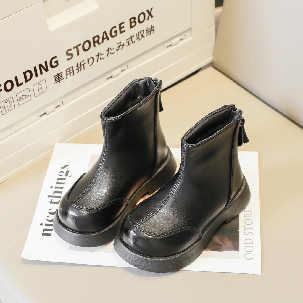 Girls Boots Children's Short Boots 2025 New Autumn Leather Boots Princess Catwalk Shoes Girls Xinjiang Grassland Wear