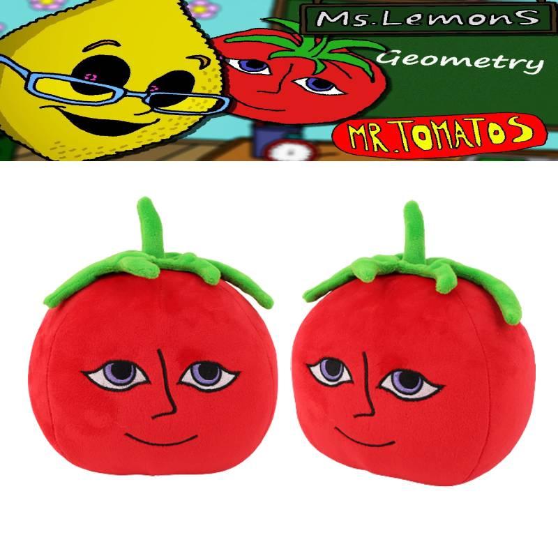 Frau Zitronen und Herr Tomaten Plüschtiere Hergestellt mit PP-Baumwolle und Plüschstoff 16*13*22cm/6.3*5.1*8.7in groß.